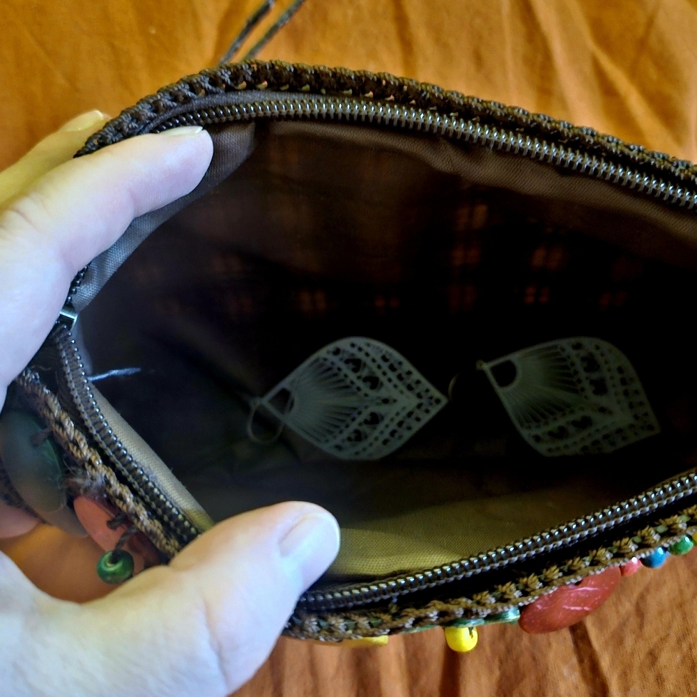 Boho | Color Beaded Crossbody Bag | Boho Earrings - Picture 6 of 7